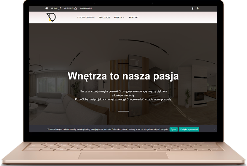 Strona projektanta wnętrz JSP Studio